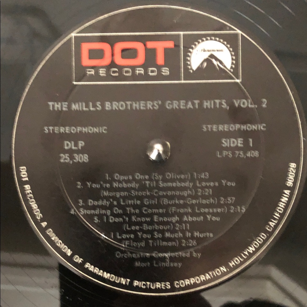 The Mills Brothers' Great Hits, Vol. 2 Vinyl Record Album